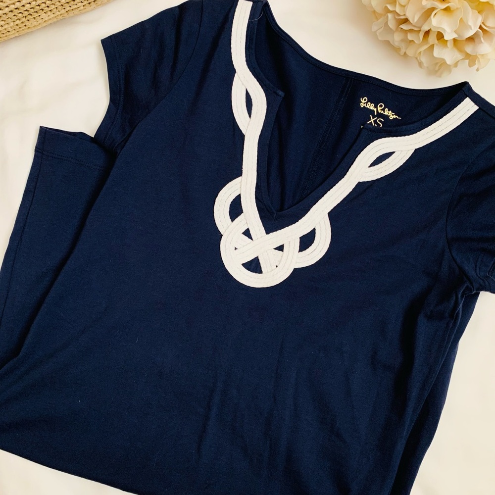 Lilly Pulitzer navy swim cover-up